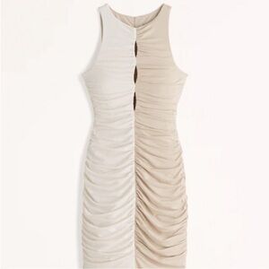 Abercrombie and Fitch keyhole ruched bodycon dress XS dr2